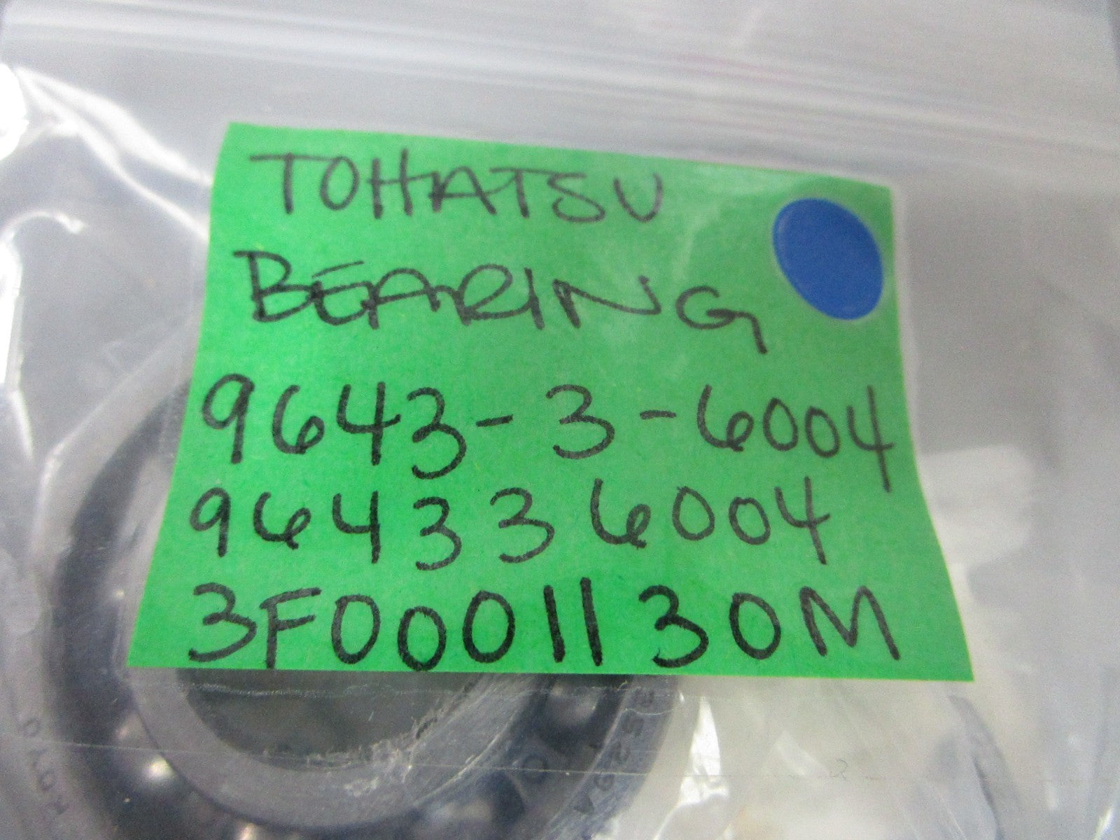 *NEW OEM* 0820 Tohatsu Bearing 9643-3-6004 964336004 3F0001130M