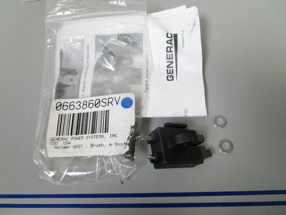 NEW OEM 0663860SRV Generac Brush Holder & Instructions 0720