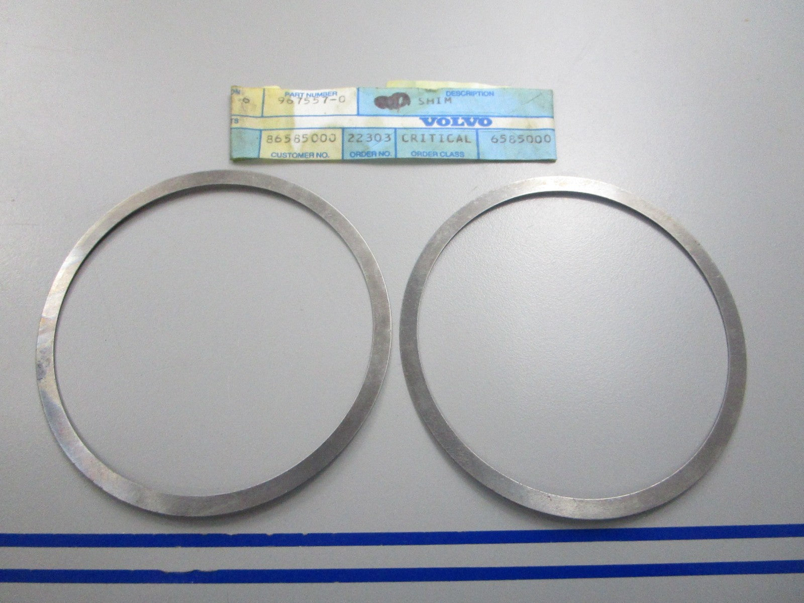 NEW OEM (LOT OF 2) 967557 Volvo Penta Shim 0810