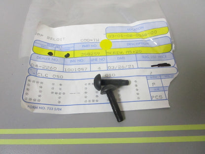 *NEW OEM* (LOT OF 2) 0810 OMC Johnson Evinrude M5x20 Screw 358259 0358259