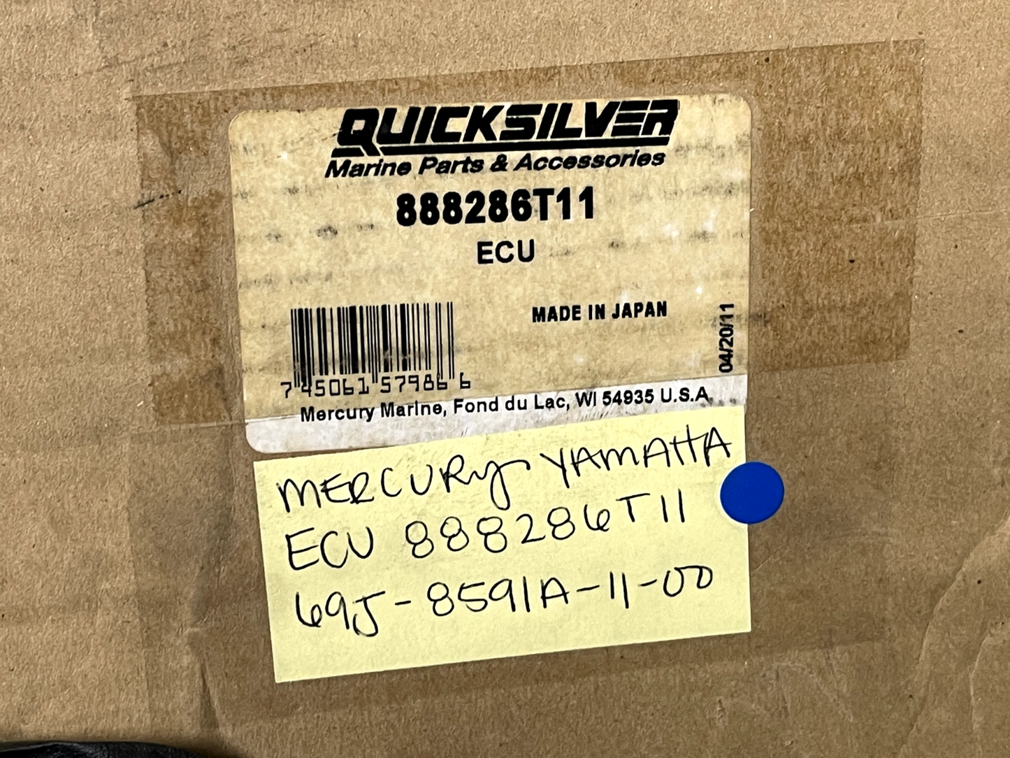 *NEW OEM* 0670  Yamaha ECU 69J-8591A-11-00 also fits Mercury  888286T11