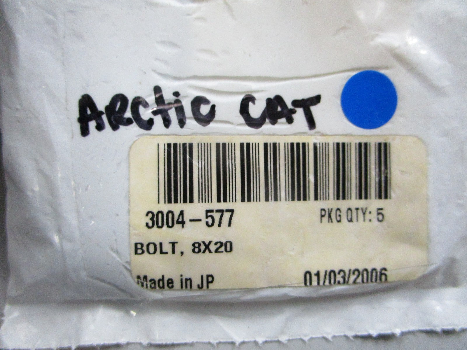 *NEW OEM* 0810 Arctic Cat 8 x 20 Bolt 3004-577