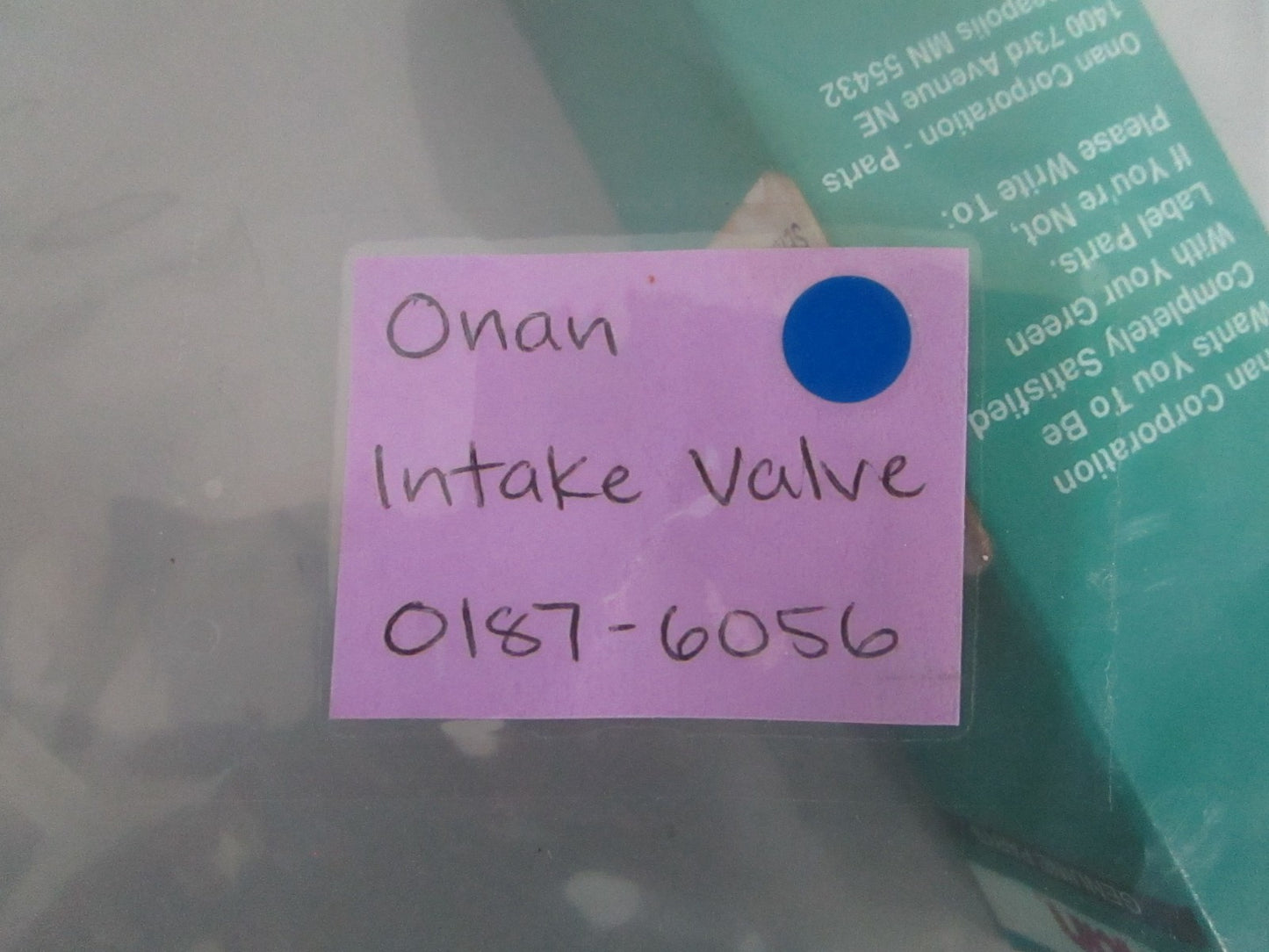 *NEW OEM* 0820 Onan Intake Valve 0187-6056