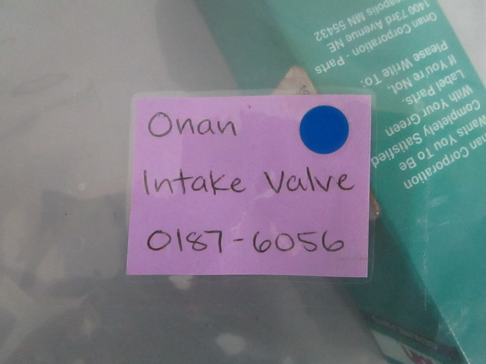 *NEW OEM* 0820 Onan Intake Valve 0187-6056