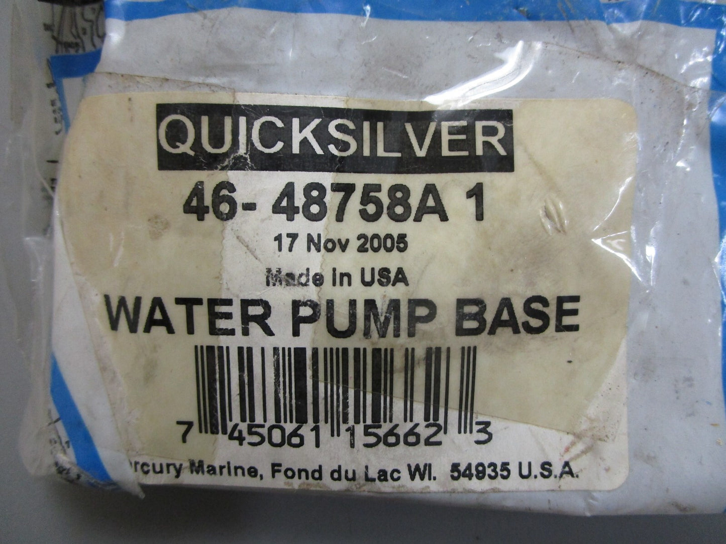 *NEW OEM* 0820 Mercury Quicksilver Water Pump Base 46-48758A1
