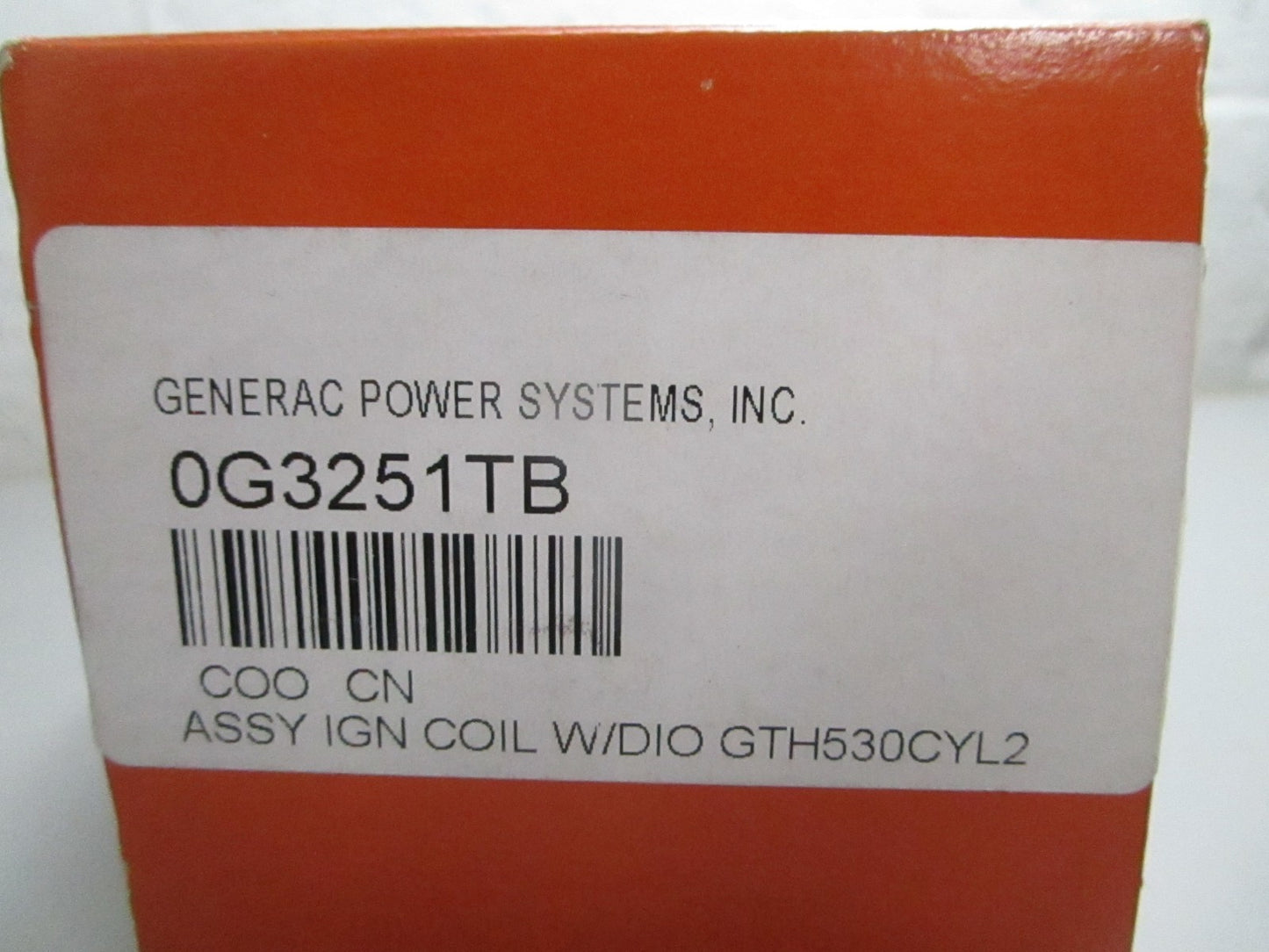*NEW OEM* 0820 Generac Ignition Coil Assy 0G3251TB