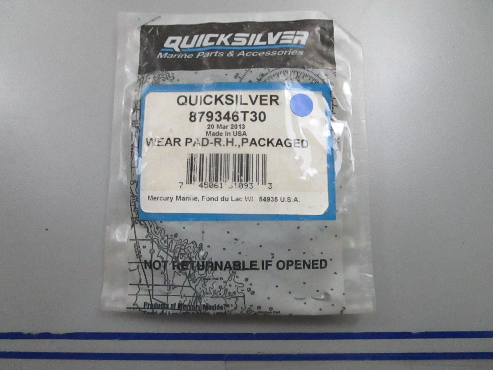 *NEW OEM* 0810 Mercury Quicksilver Wear Pad 879346T30
