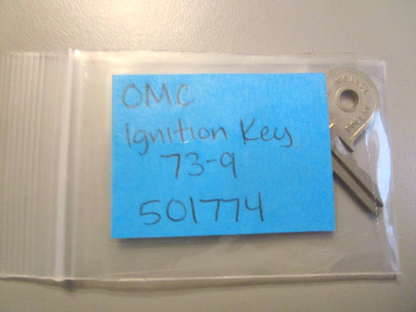 *NEW OEM* 0750 OMC Johnson Evinrude IGNITION KEY (73-9)  501774 0501774