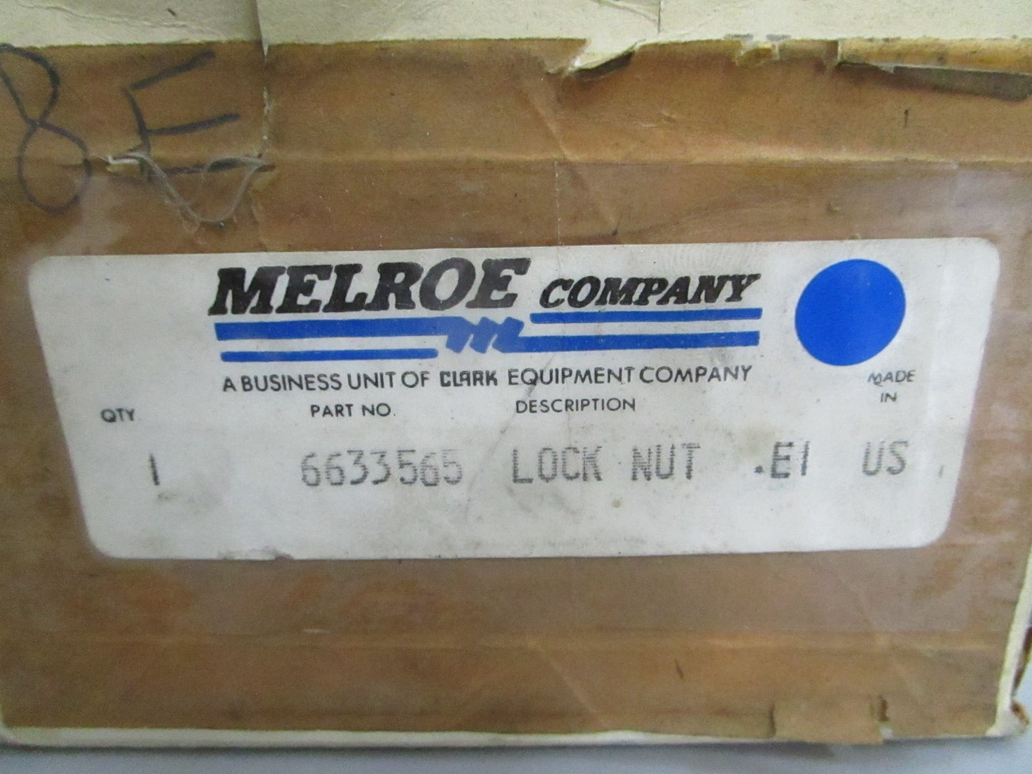 *NEW OEM* 0820 Bobcat Lock Nut 6633565
