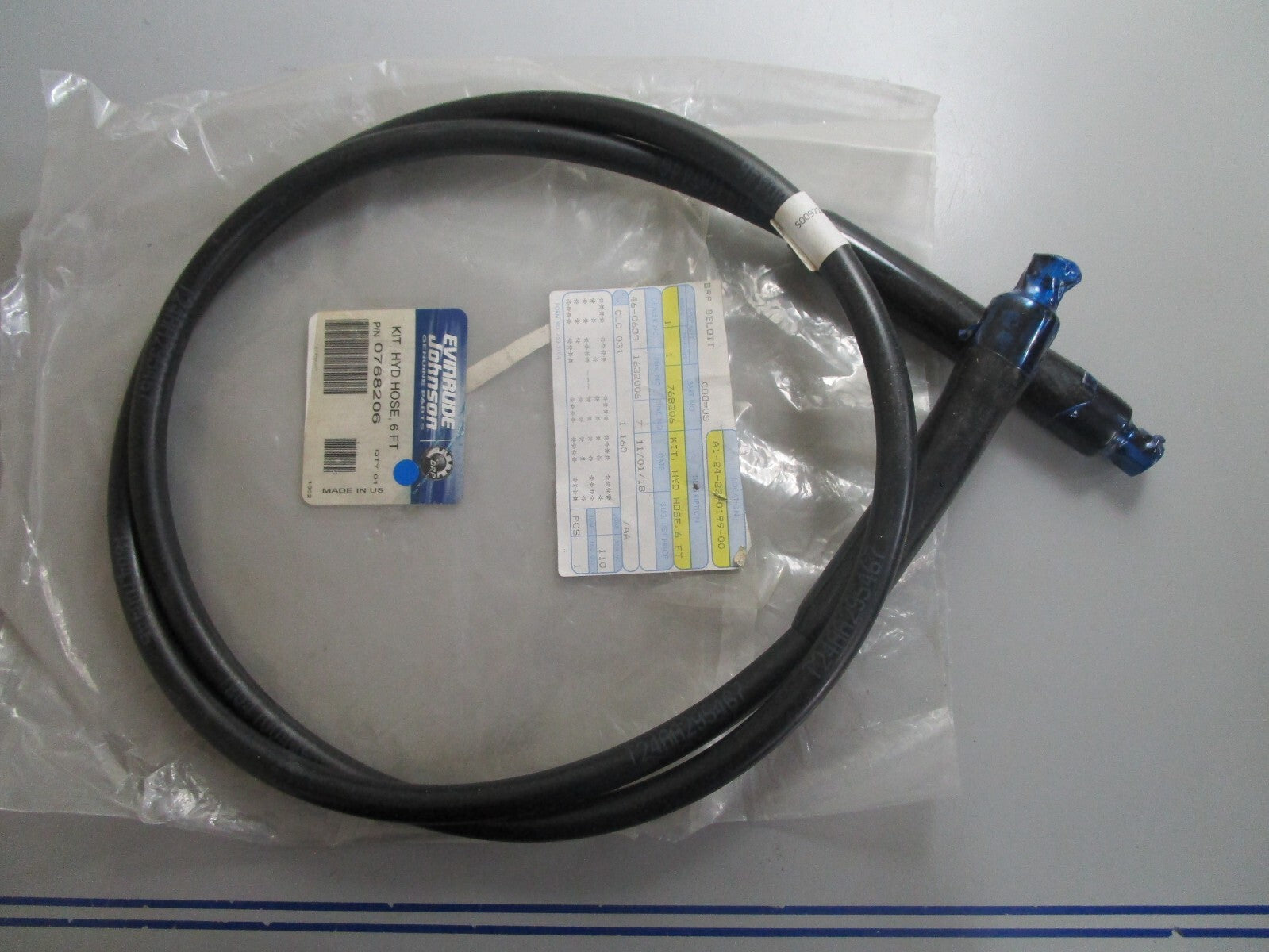 *NEW OEM* 0820 OMC Johnson Evinrude 6' Hydraulic Hose Kit 768206 0768206