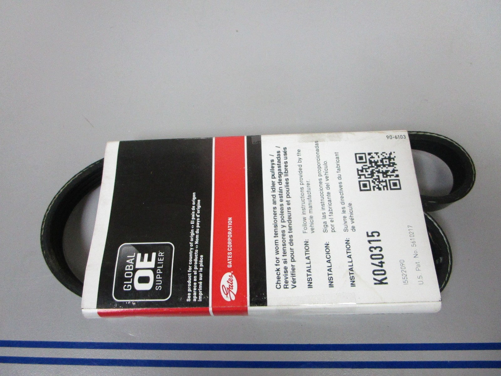NEW K040315 Gates Micro-V 9/16" x 32 ¼" Serpentine Belt 0720