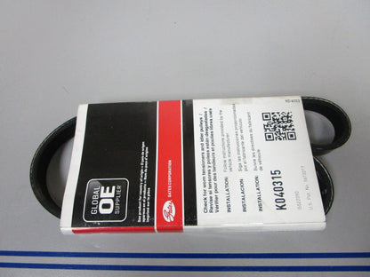 NEW K040315 Gates Micro-V 9/16" x 32 ¼" Serpentine Belt 0720