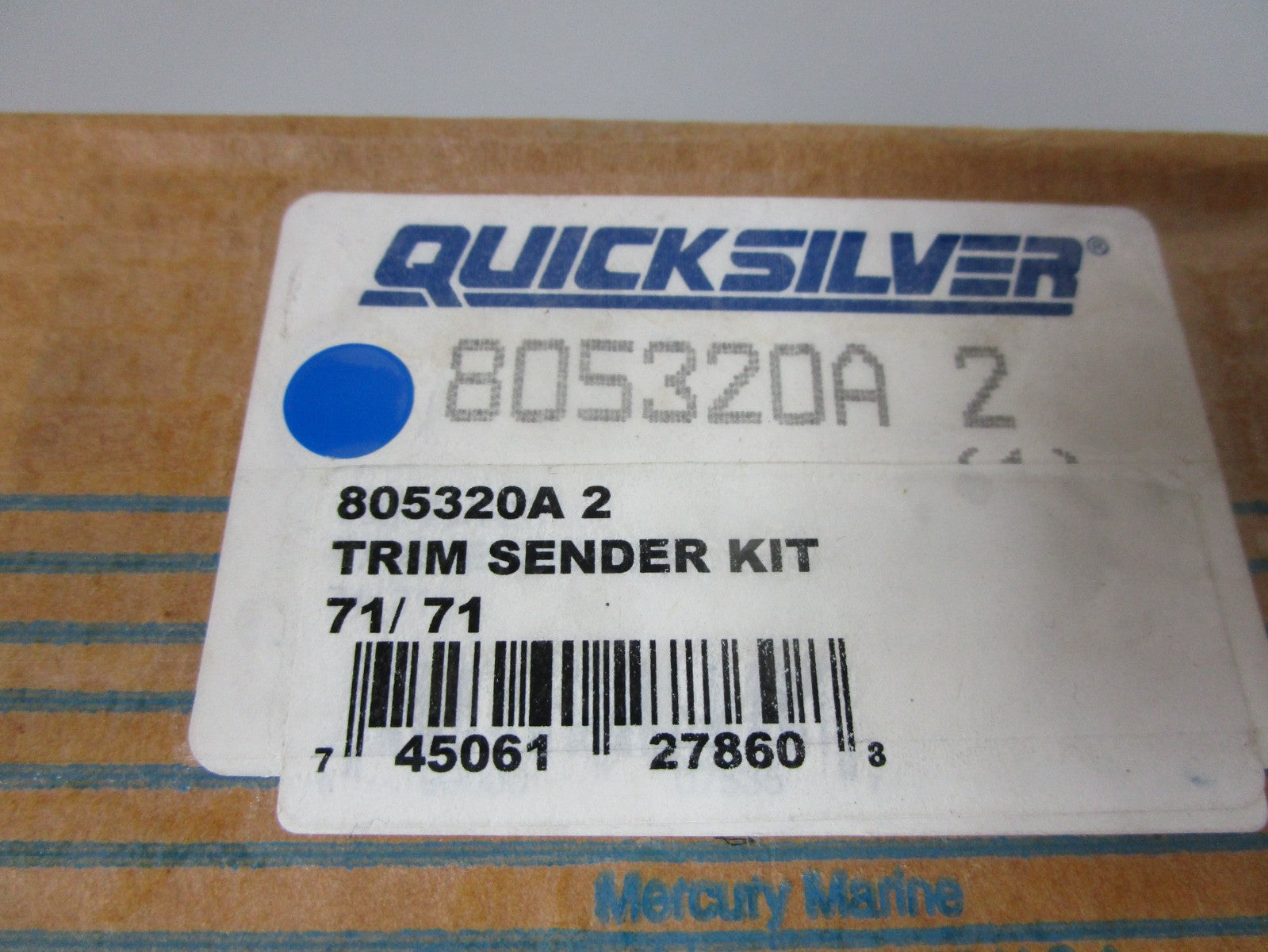 NEW OEM 805320A2 Mercury Quicksilver Trim Sender Kit 0720