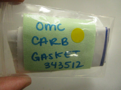 *NEW OEM* 0810 OMC Johnson Evinrude Carburetor Gasket 343512 0343512