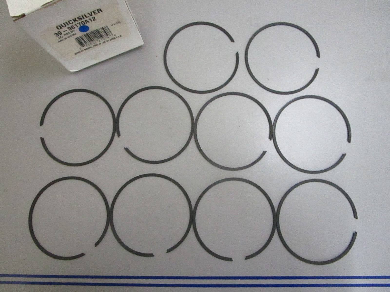 *NEW OEM* 0820 Mercury Quicksilver 10 Piston Ring Set 39-96170A12