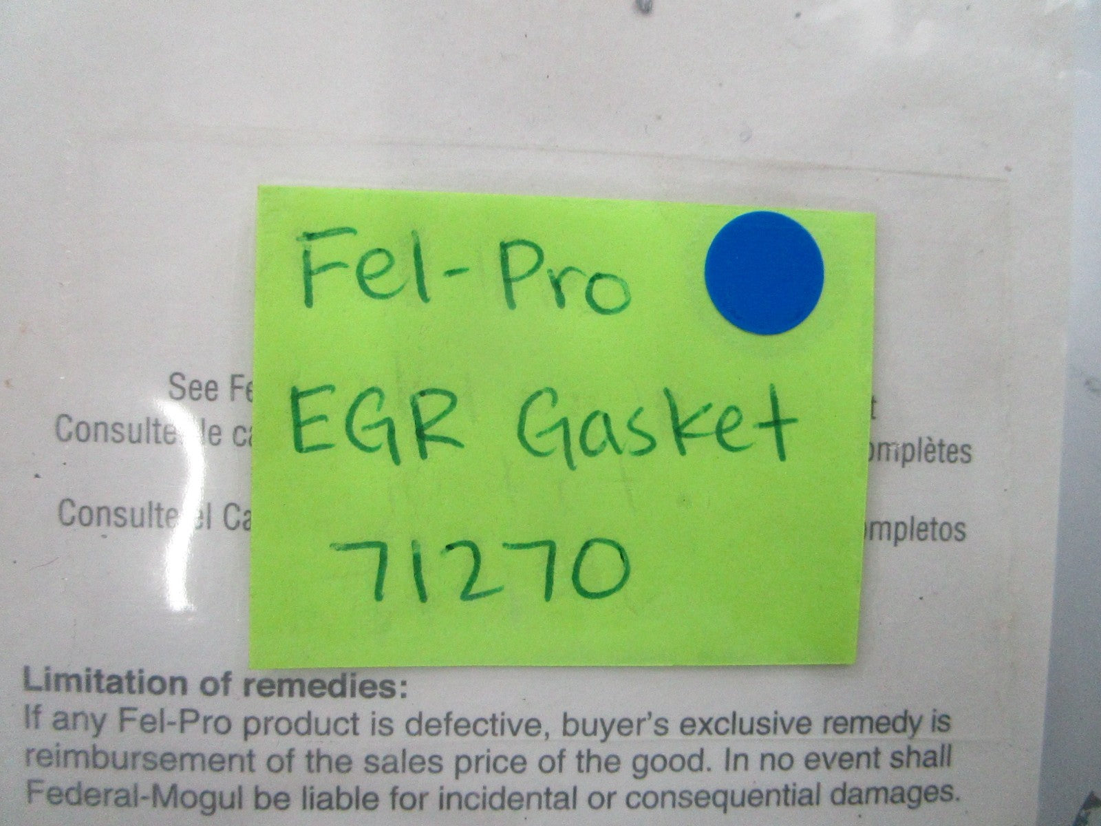*NEW* 0810 Fel-Pro EGR Gasket 71270