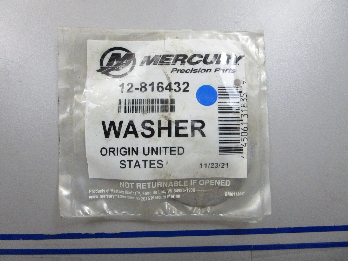 *NEW OEM* 0810 Mercury Quicksilver Cupped Washer 12-816432