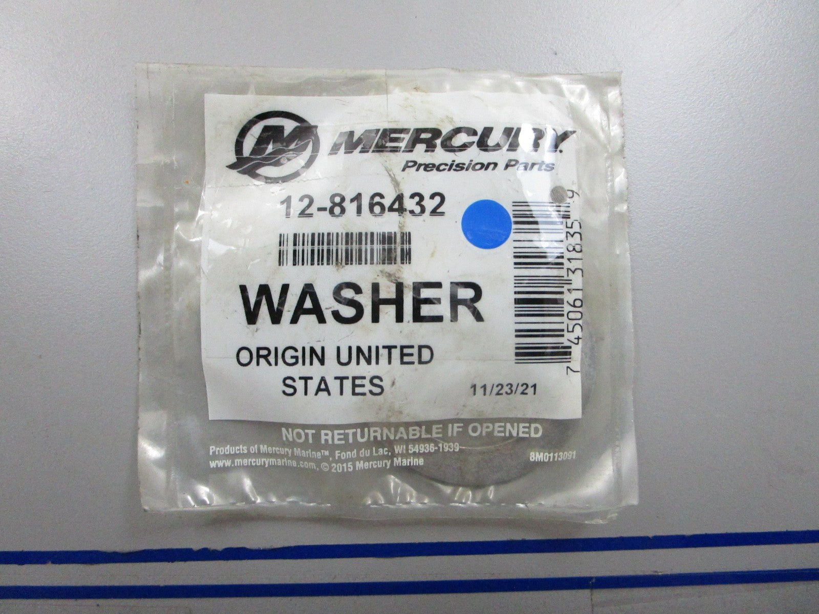 *NEW OEM* 0810 Mercury Quicksilver Cupped Washer 12-816432