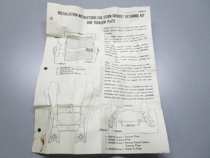 NEW OEM 377598 0377598 OMC Johnson Evinrude Hardware Kit 0810