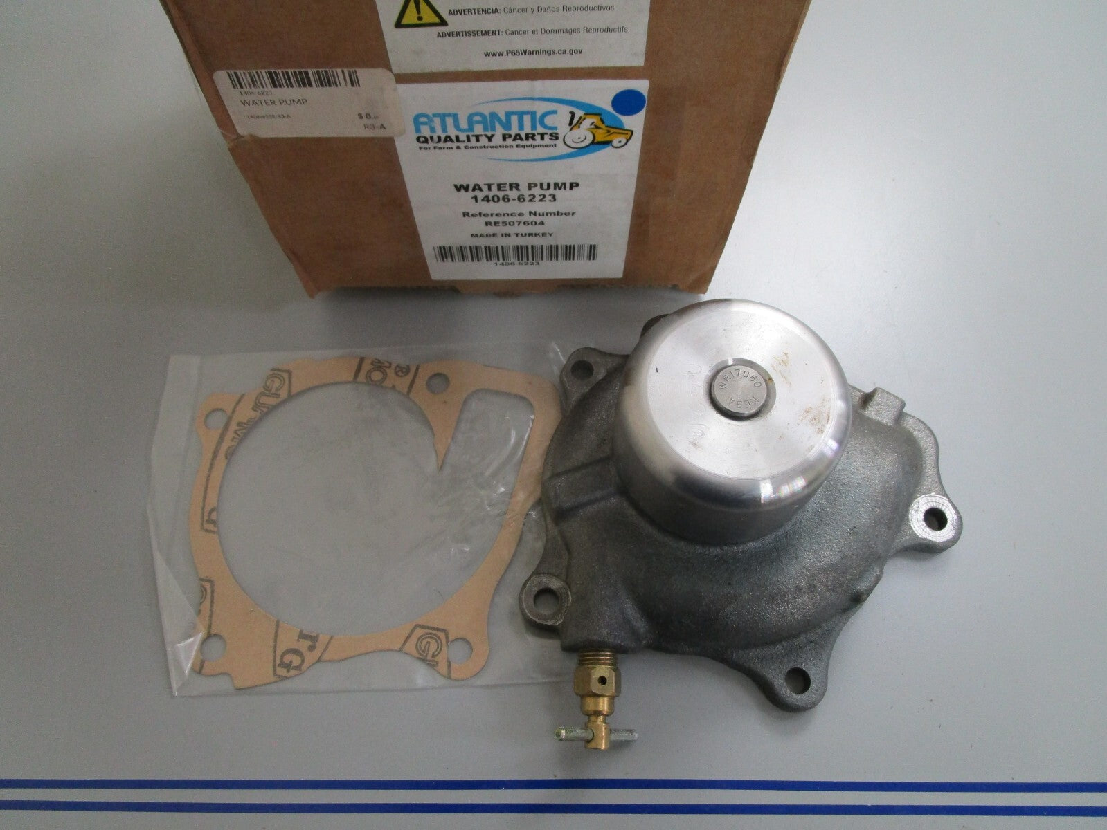 *NEW* 0820 Atlantic Quality Parts Water Pump 1406-6223 Replaces: RE507604