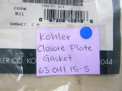 NEW OEM 63 041 15-S Kohler Closure Plate Gasket 0810