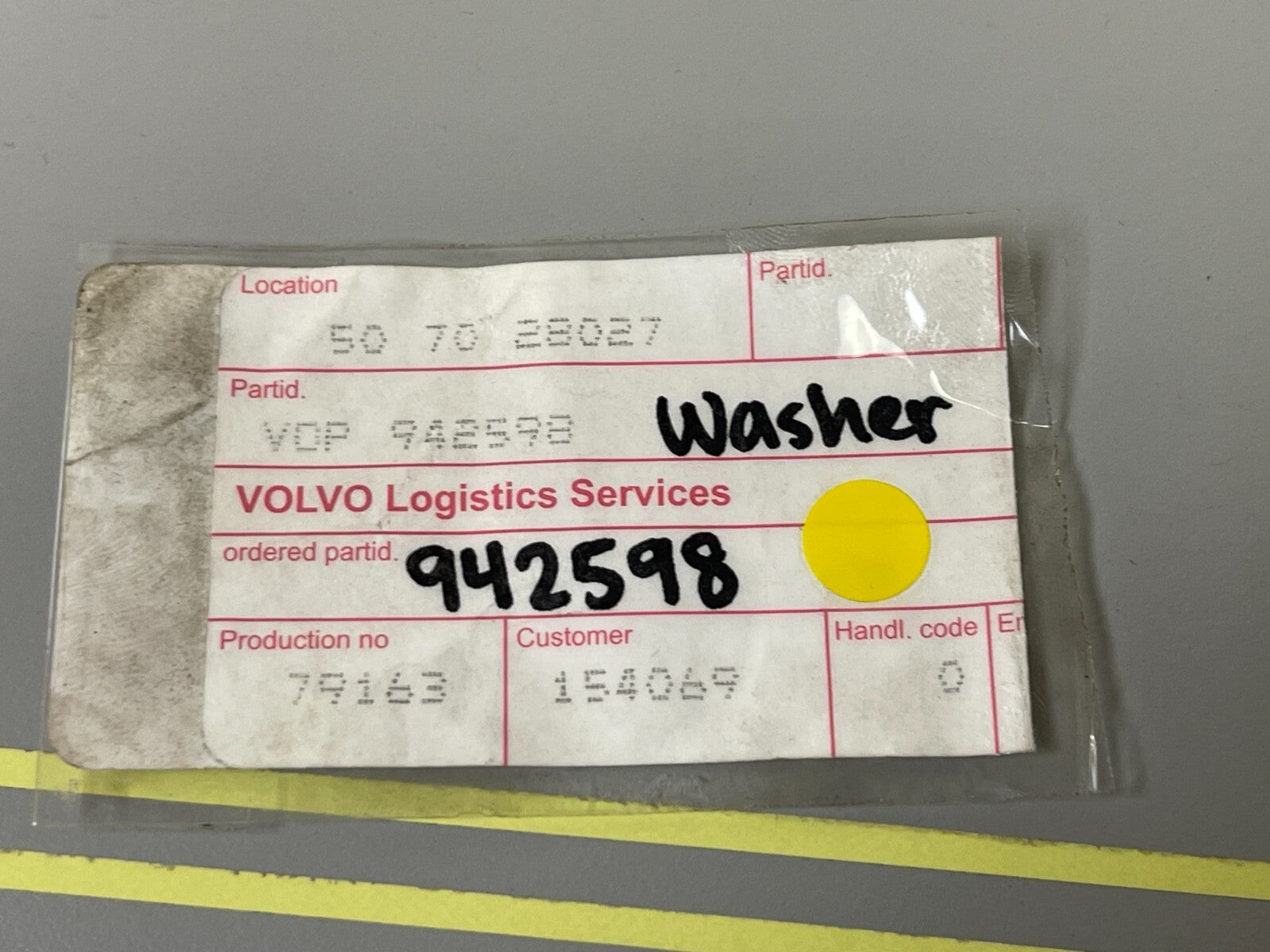*NEW OEM* (LOT OF 2) 0810 Volvo Penta Washer 942598