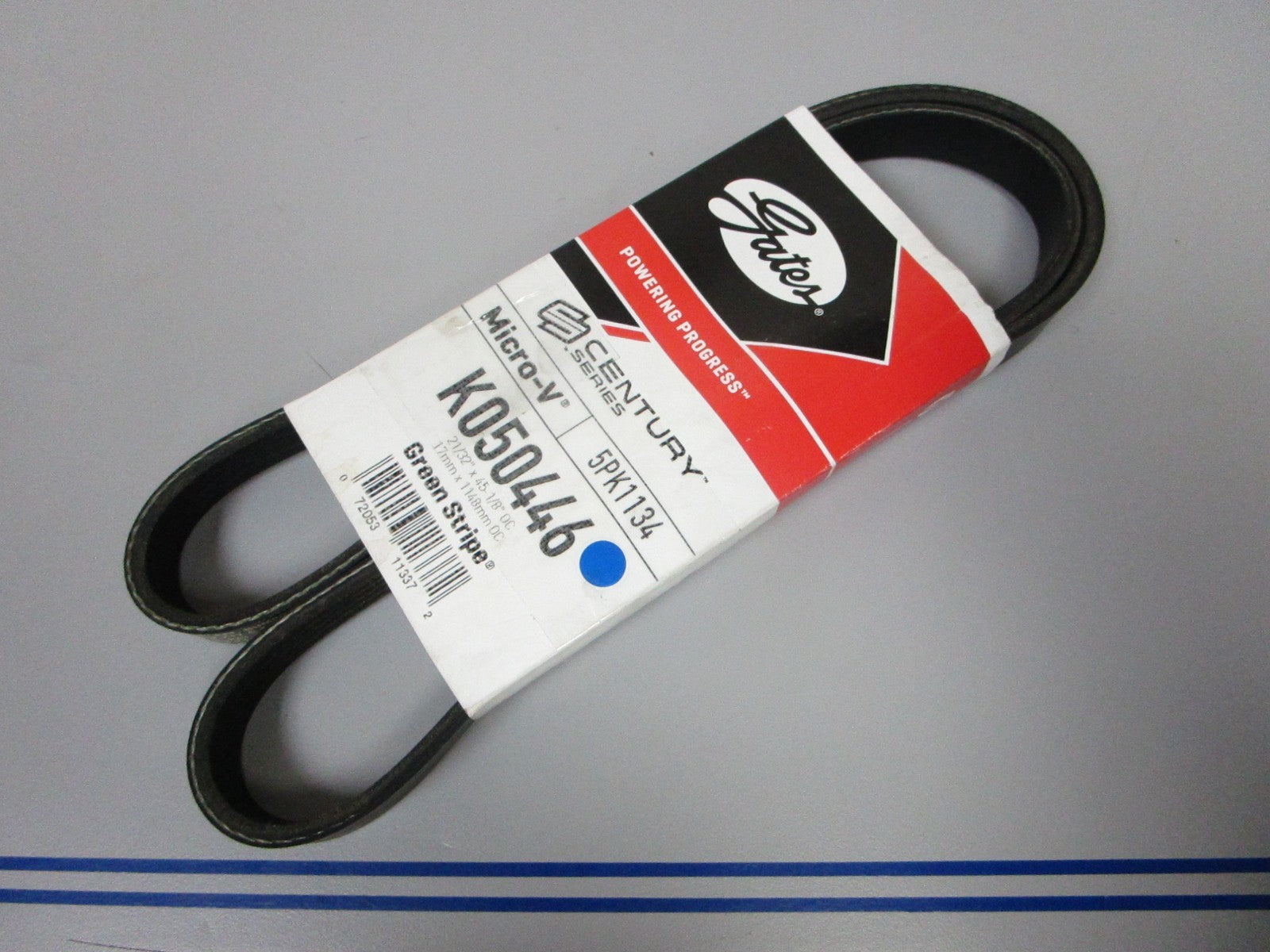 NEW K050446 Gates Micro-V Green Stripe 21/32" x 45 ⅛" Serpentine Belt 0720