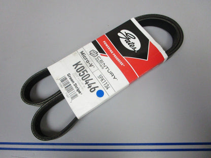 NEW K050446 Gates Micro-V Green Stripe 21/32" x 45 ⅛" Serpentine Belt 0720