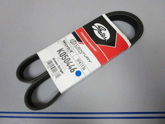 NEW K050446 Gates Micro-V Green Stripe 21/32" x 45 ⅛" Serpentine Belt 0720