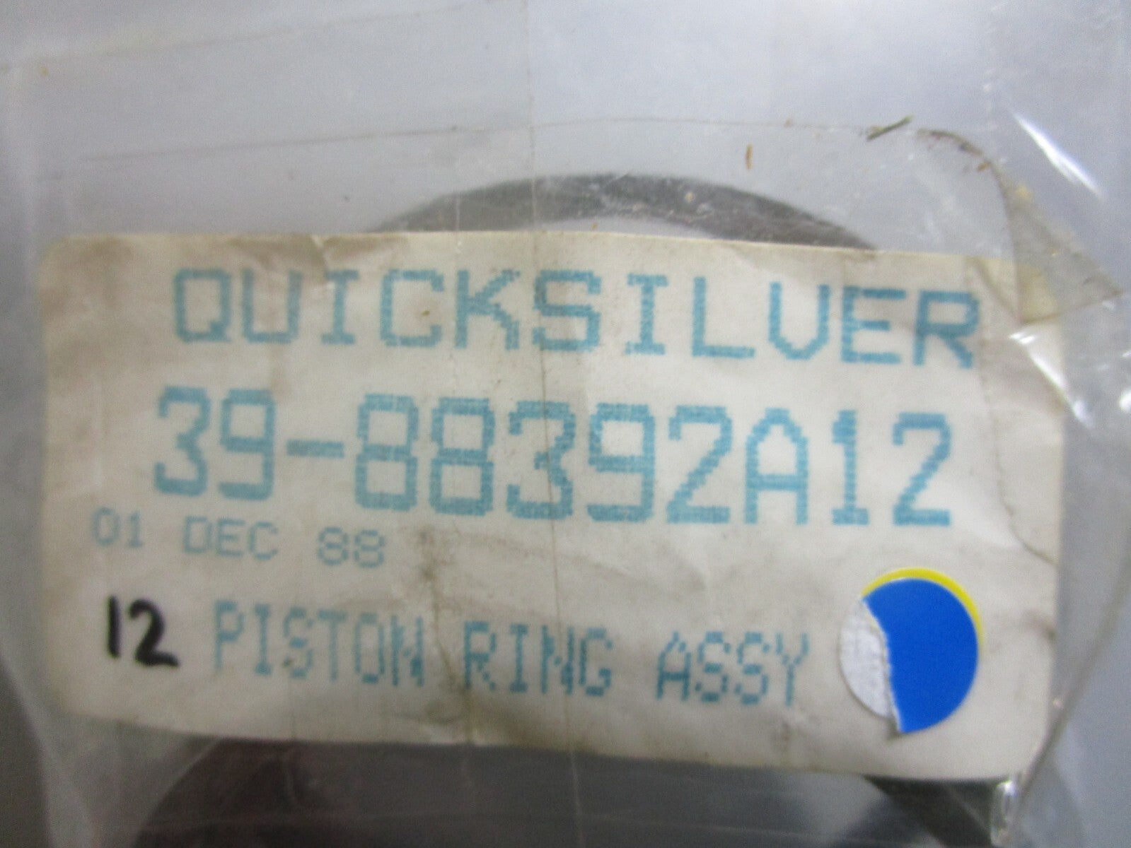 *NEW OEM* 0810 Mercury Quicksilver 12 Piston Ring Assembly 39-88392A12