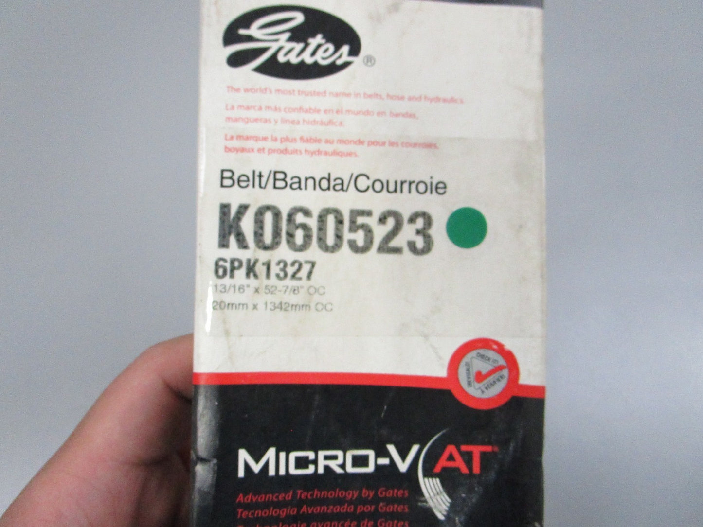 Gates NEW Micro-V Serpentine Belt K060523 6-Rib 52.875" 0810