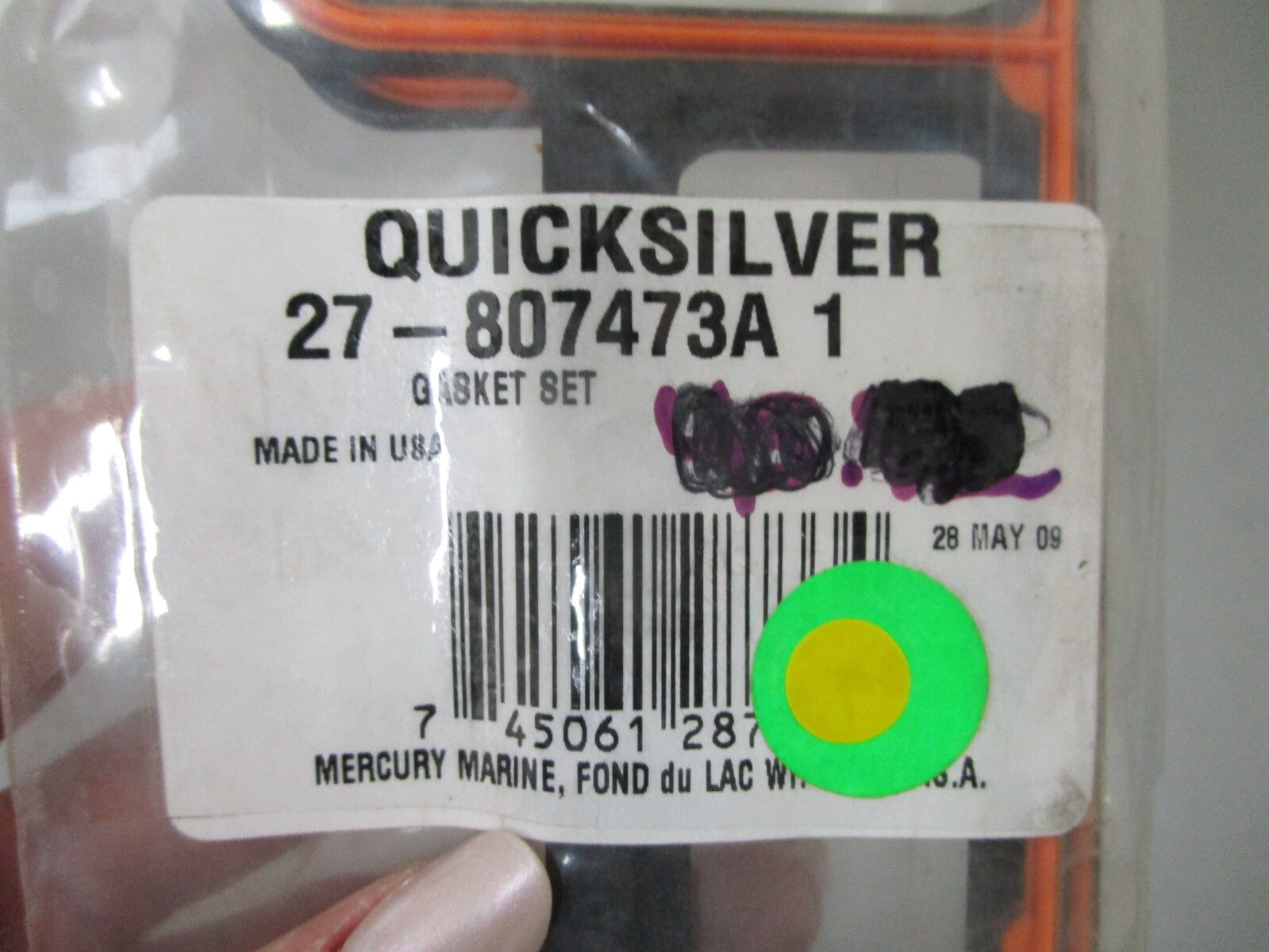 *NEW OEM* 0810 Mercury Quicksilver Gasket 27-807473A1
