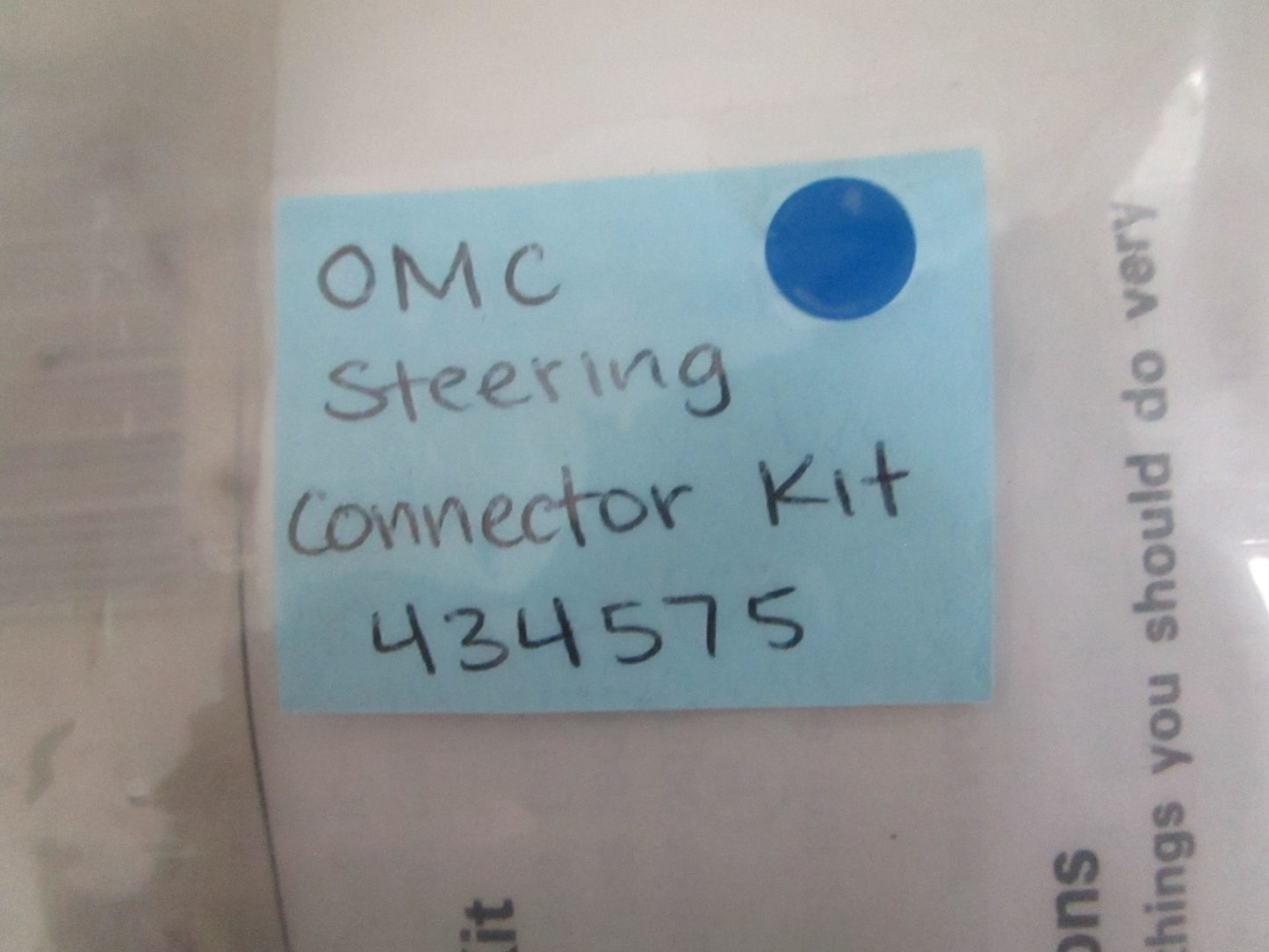 NEW OEM 434575 0434575 OMC Johnson Evinrude Steering Connector Kit 0820