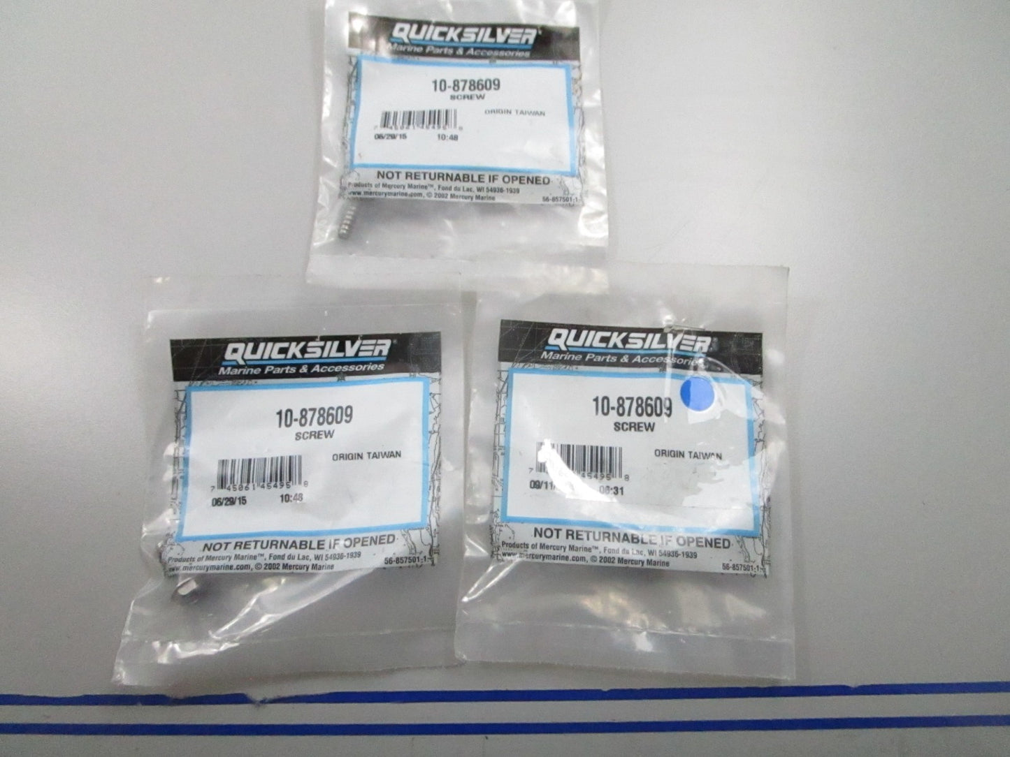 *NEW OEM* (LOT OF 3) 0810 Mercury Quicksilver Screw 10-878609