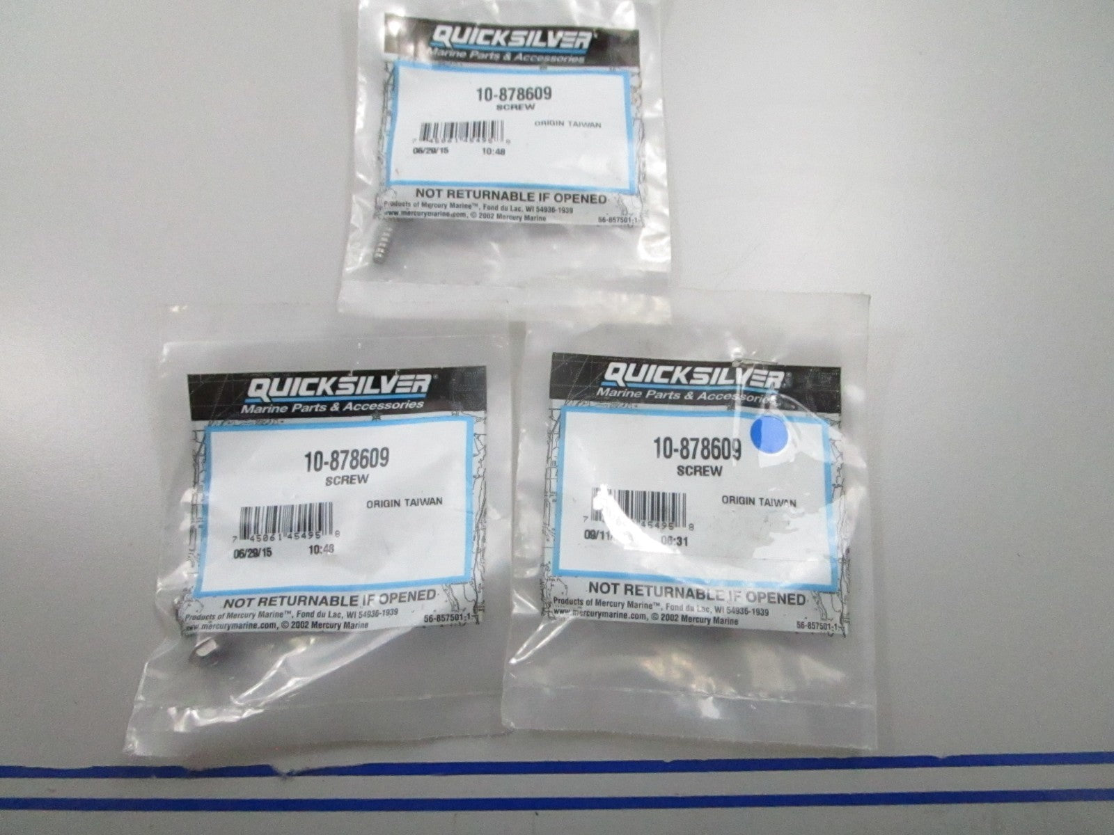*NEW OEM* (LOT OF 3) 0810 Mercury Quicksilver Screw 10-878609