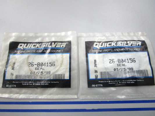 NEW OEM (LOT OF 2) 26-804156 Mercury Quicksilver Seal 0810