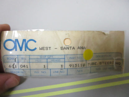 *NEW OEM* 0810 OMC Johnson Evinrude Steering Tube 915118 0915118