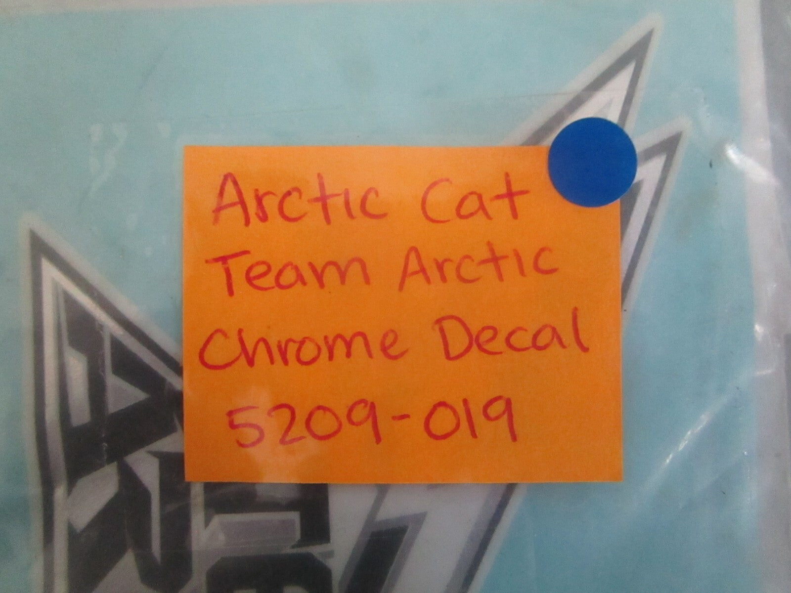 *NEW OEM* 0820 Arctic Cat Team Arctic Chrome Decal 5209-019