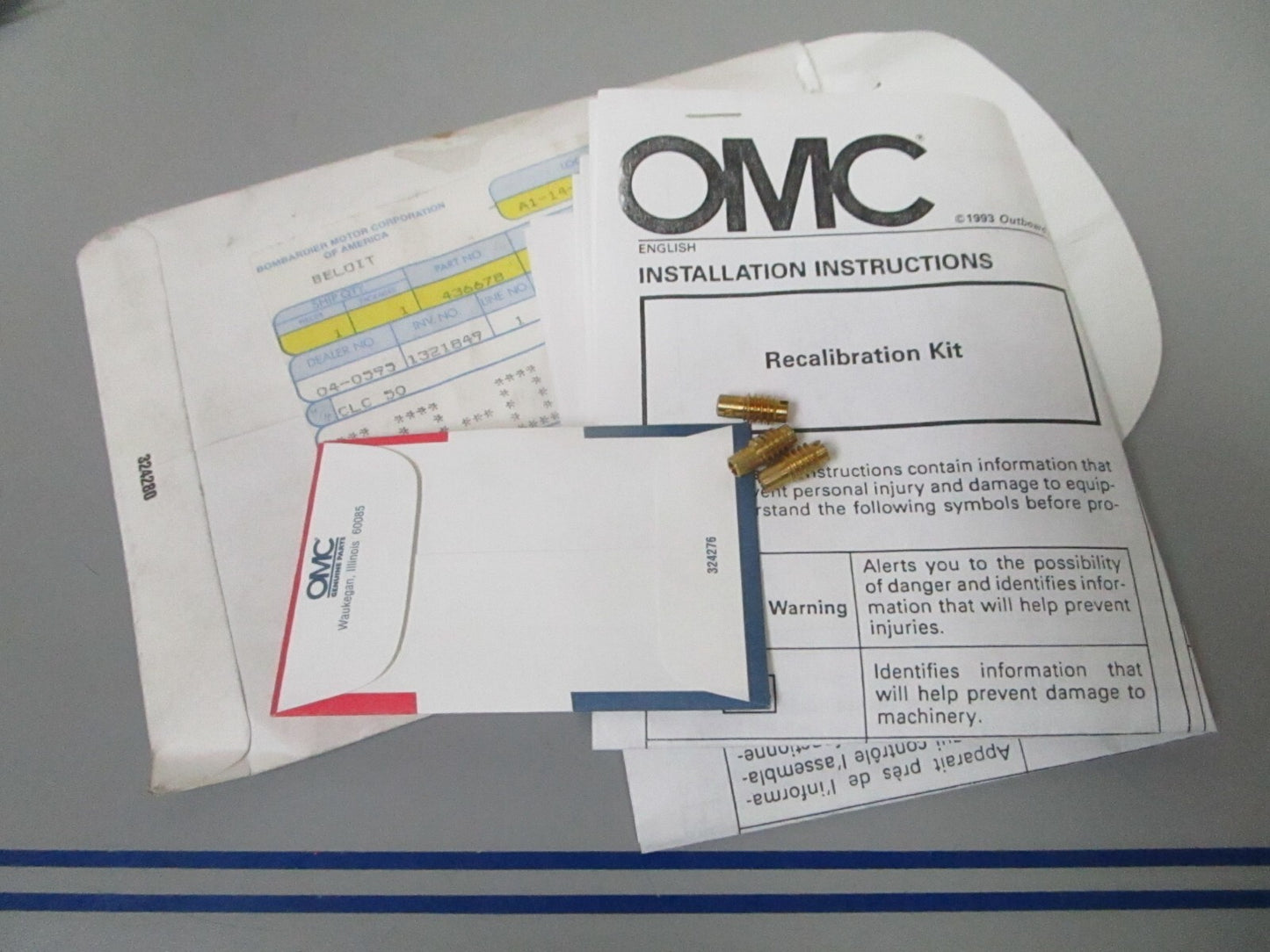 *NEW OEM* 0810 OMC Johnson Evinrude 60 HP Orifice Kit 436678 0436678