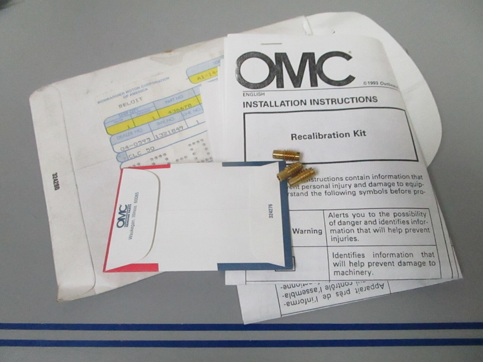 *NEW OEM* 0810 OMC Johnson Evinrude 60 HP Orifice Kit 436678 0436678