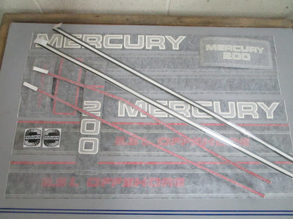 *NEW OEM* 0820 Mercury Quicksilver ME200XL Decal Set 37-808562A94