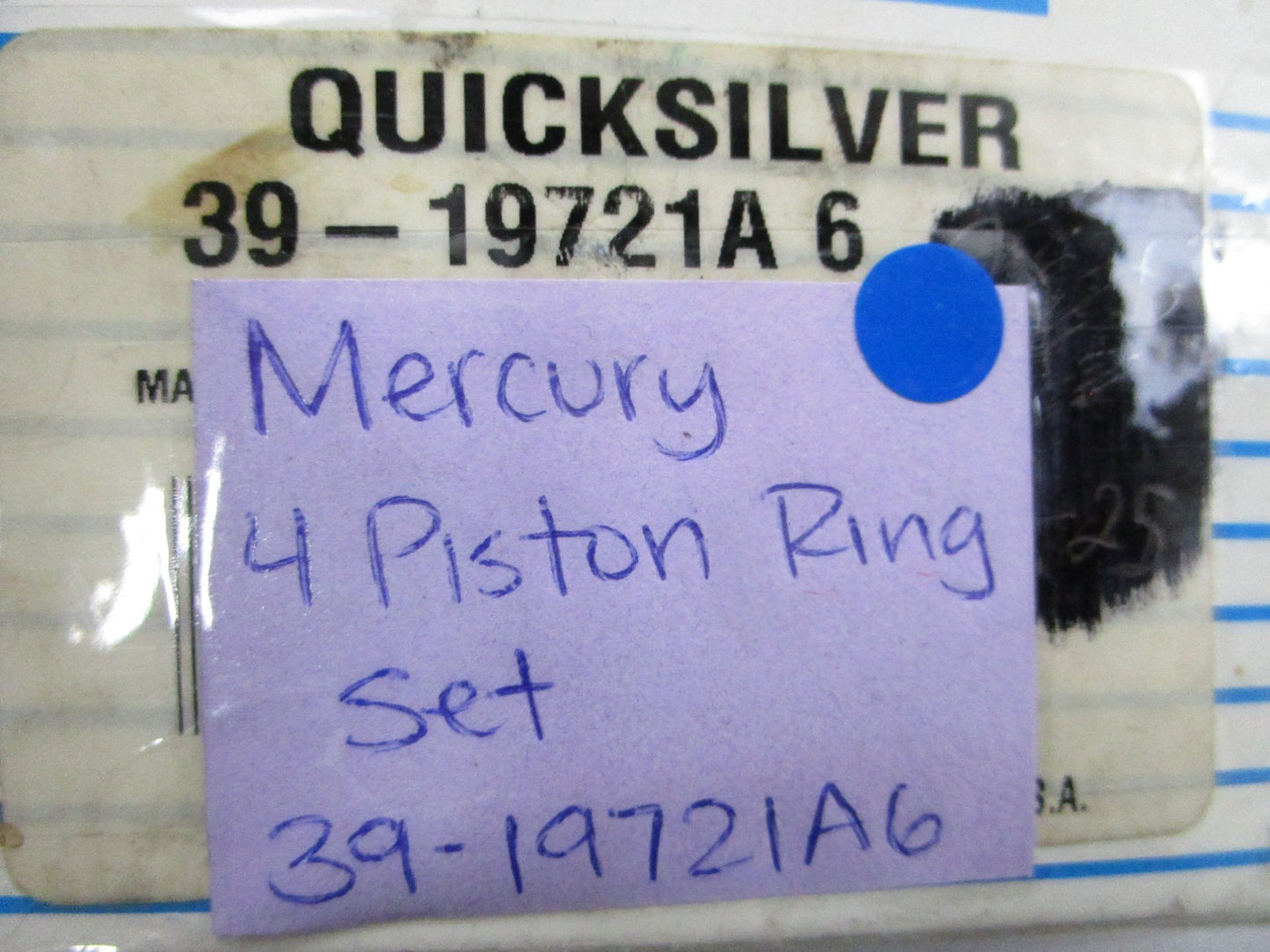 *NEW OEM* 0810 Mercury Quicksilver 4 Piston Ring Set 39-19721A6