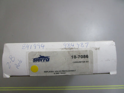 *NEW* 0810 Sierra Carburetor Kit 18-7086 Replaces: Volvo Penta 841994-7
