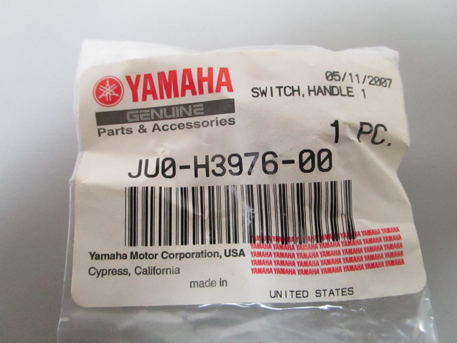 NEW OEM JU0-H3976-00-00 Yamaha Handle Switch 0810