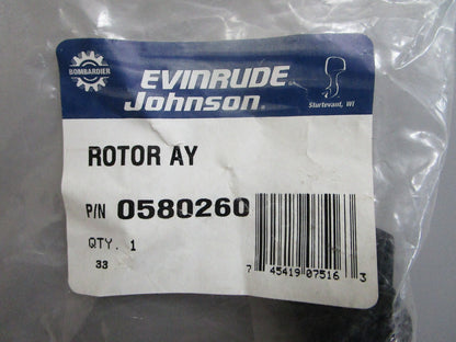 *NEW OEM* 0820 OMC Johnson Evinrude Rotor Ay 580260 0580260