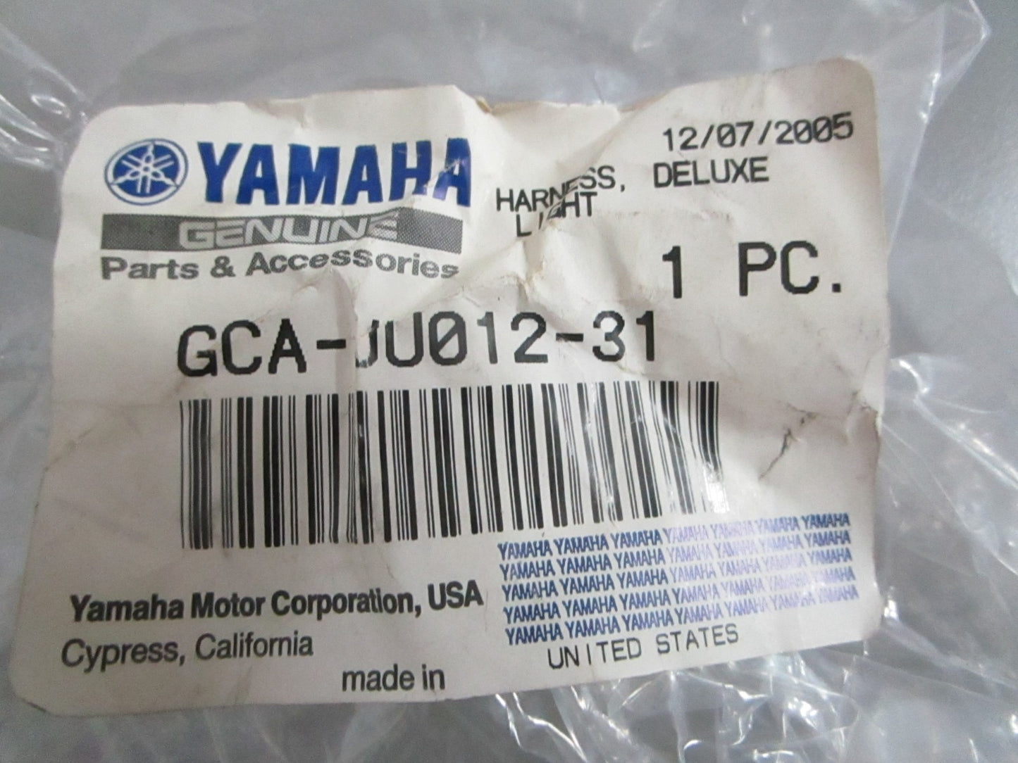 NEW OEM GCA-JU0-31-00 Yamaha Deluxe Light Harness 0820
