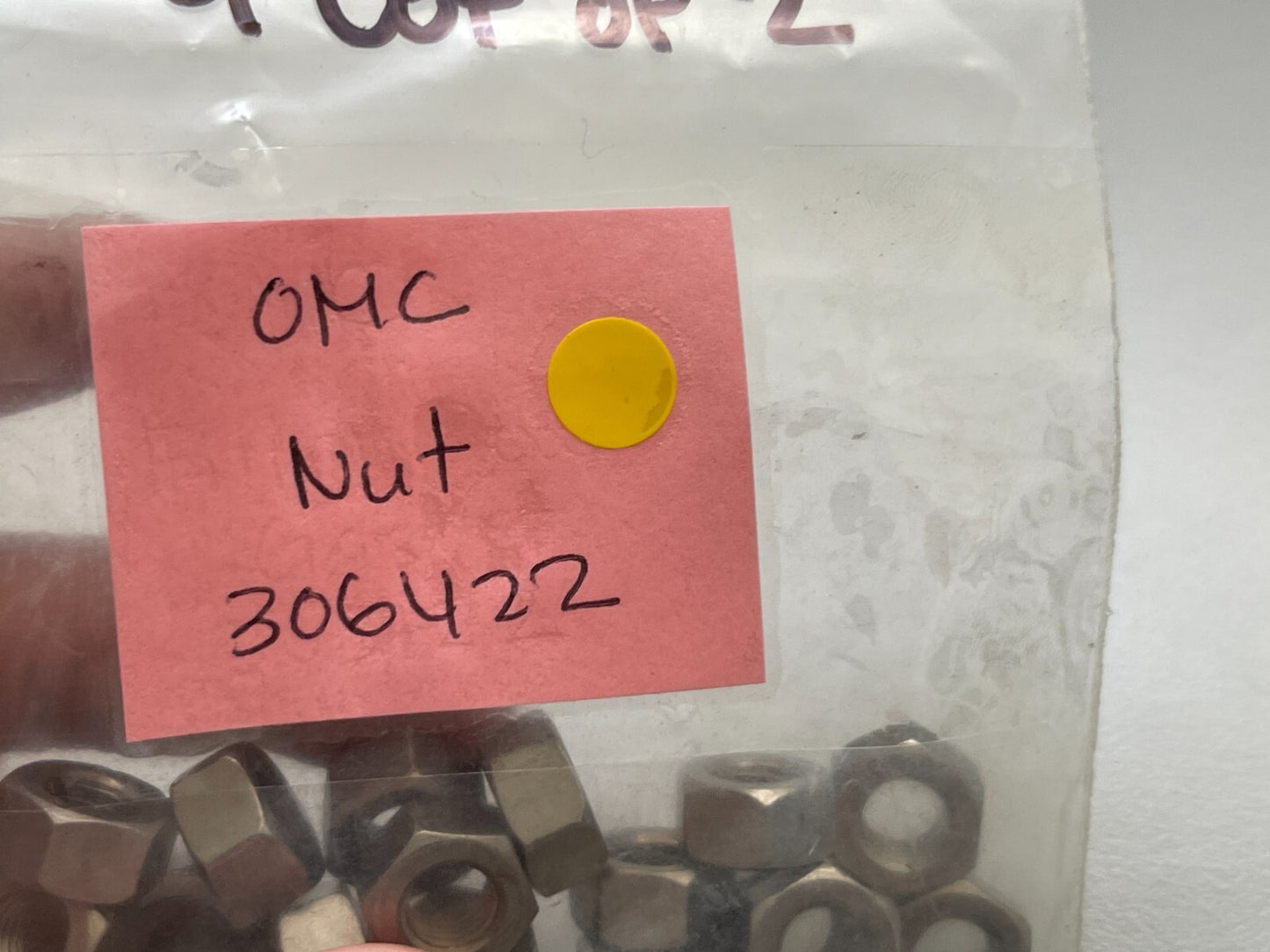 *NEW OEM* (LOT OF 2) 0810 OMC Johnson Evinrude Nut 306422 0306422