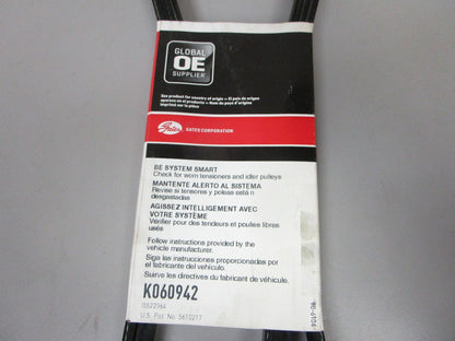 NEW K060942 Gates Micro-V 13/16" x 94 ¾" Serpentine Belt 0720