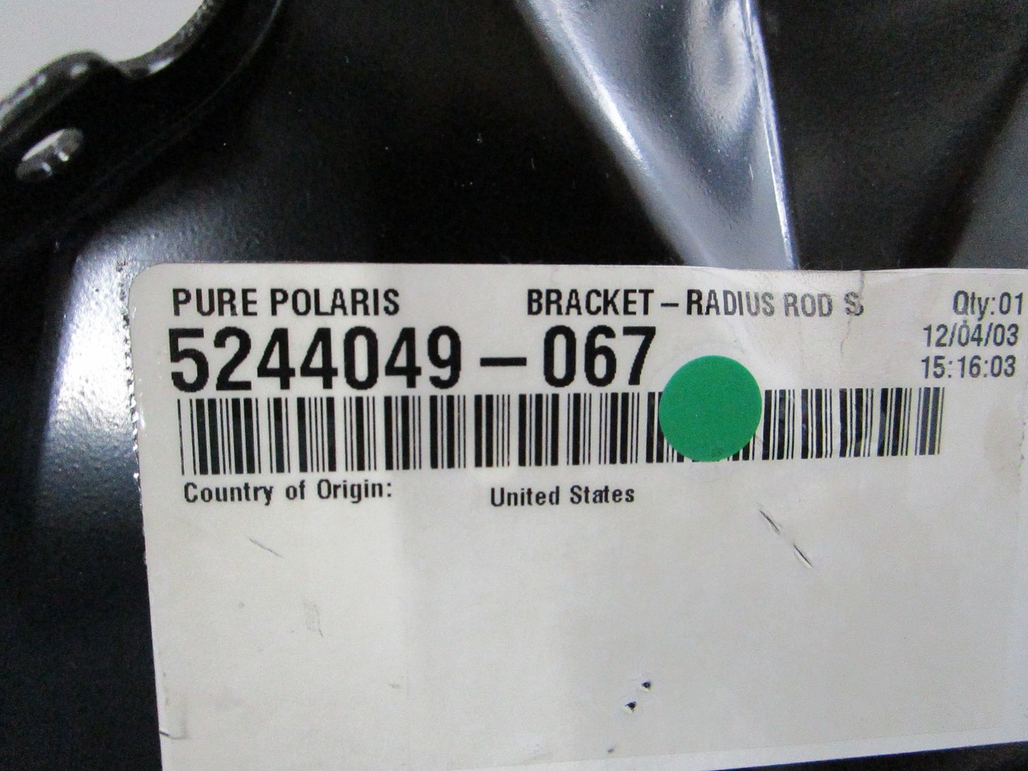 NEW OEM 5244049-067 Polaris Radius Rod Support Bracket 0810