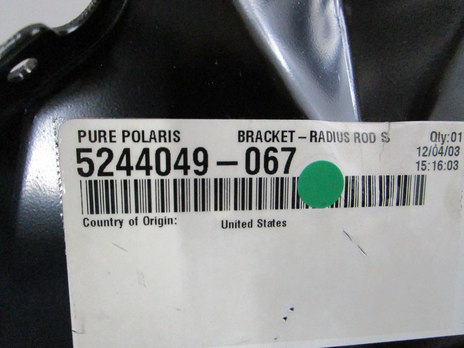 NEW OEM 5244049-067 Polaris Radius Rod Support Bracket 0810
